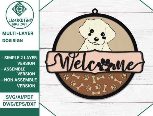Download Multi-Layer Assemble Dog Sign Svg - Dog sign Collection