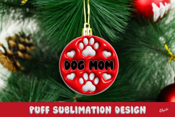 Download 3D Inflated Dog Sign. Dog Mom Ornament - Dog sign Collection