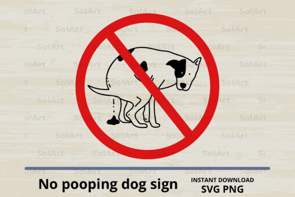Download No Pooping Dog Sign SVG - Dog sign Collection