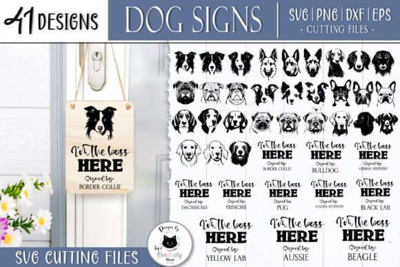 Download Dog Sign Bundle | Dog Breed SVG Files - Dog sign Collection